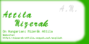 attila mizerak business card