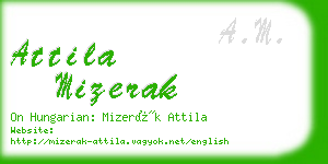 attila mizerak business card
